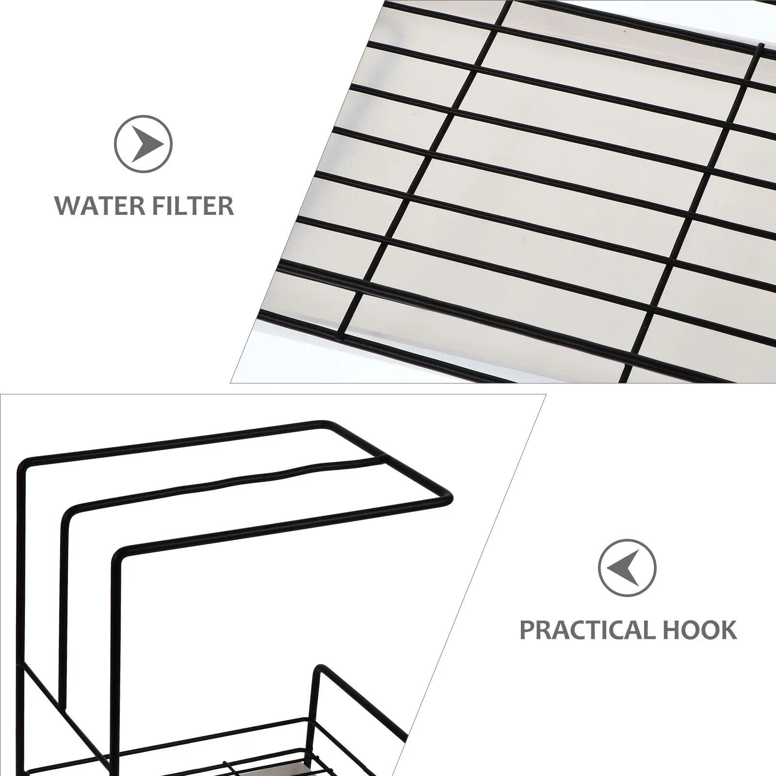 

1 pc Detachable Drain Rack Storage Shelf Rust-Proof Wear-Resistant Countertop Organizer Sponge Holder Duster Cloth Rack