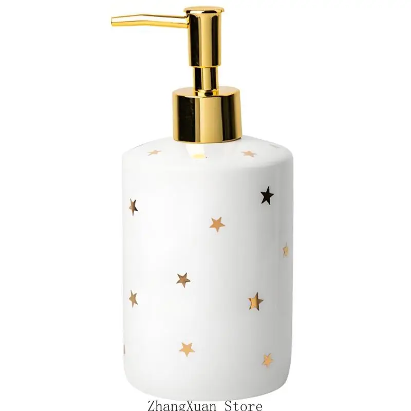 Press-Pumpflasche für Handwäsche in der Nähe des Gästebades, Keramik-Lotion-Pumpflasche, 3 x – Detail 2