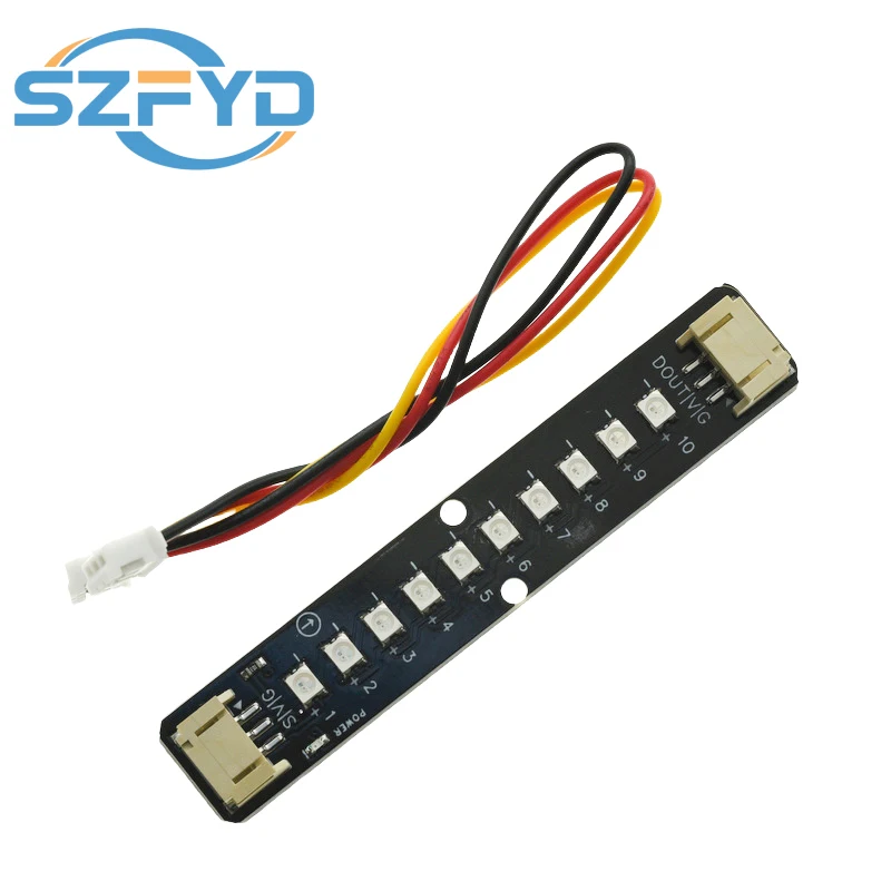 1PCS 10 Bit RGB LED Strip Light WS2812B Programmable 5V Color Changing Colorful Strip Light For Arduino Kit ESP32