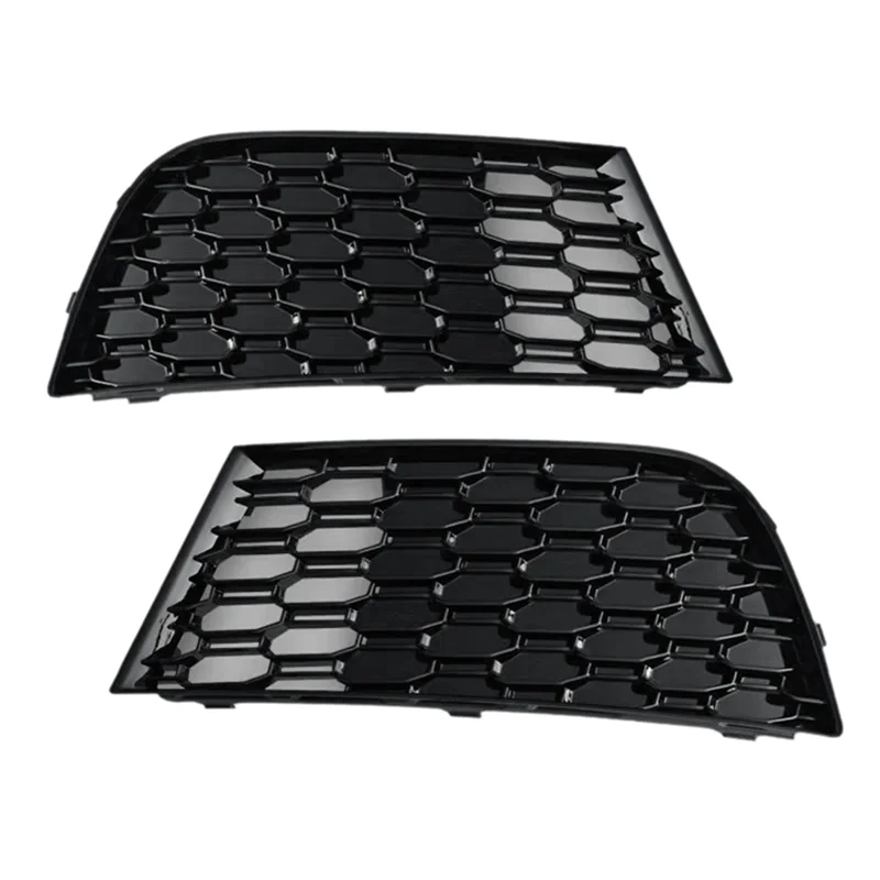 

1 Pair Front Bumper Fog Lamp Frame Honeycomb Grid Grille Cover For A3 8V Sline S-Line S3 RS3 2017-2020