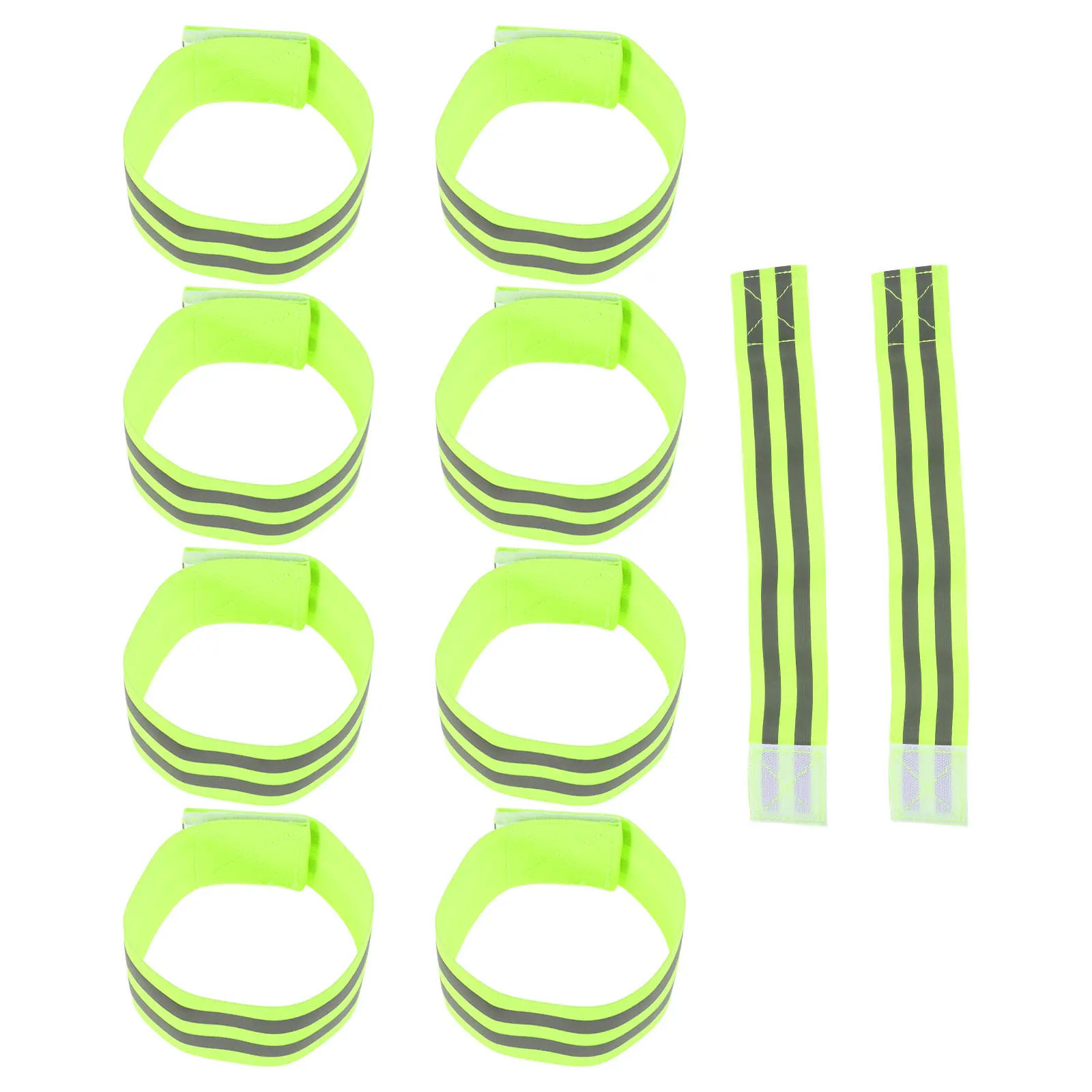 

10pcs Reflective Armb Safety Straps Sports Wristb Running Belt Night Luminous Gear Women Cycling Hiking Outdoor