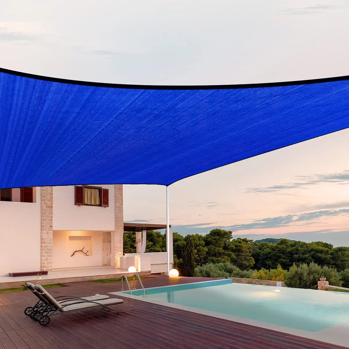 Factory-supplied rectangular HDPE braided material for sunscreen and UV-protected outdoor shading sails