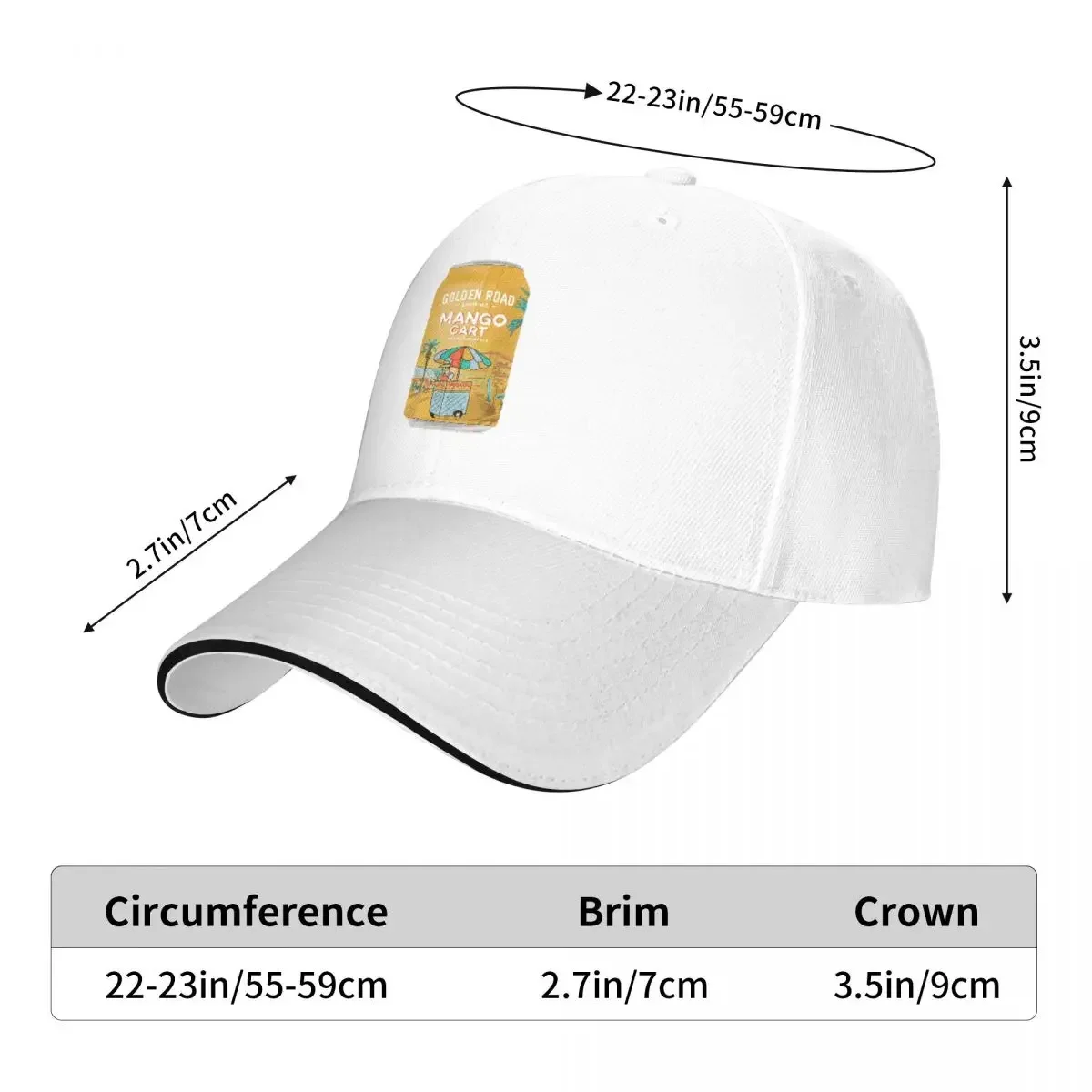 Golden Road Mango Cart Cap Casual Baseball Caps Adjustable Hat Hip Hop Summer Unisex Baseball Hats Customizable Polychromatic