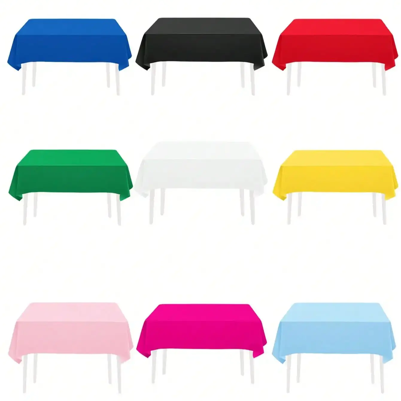 

1pcs, 54x108 inches, high quality disposable plastic tablecloth, suitable for events and weddings Christmas party supplies ﻿