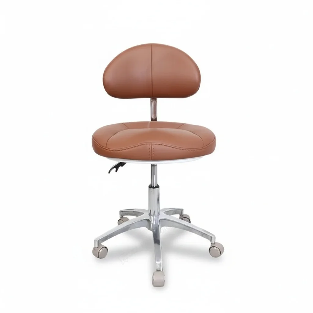 

Dental Doctor Stool, PU Leather 480mm-640mm Adjustable Dentist Chair, Pneumatic Lifting, 6cm Thick Dental Unit Chair