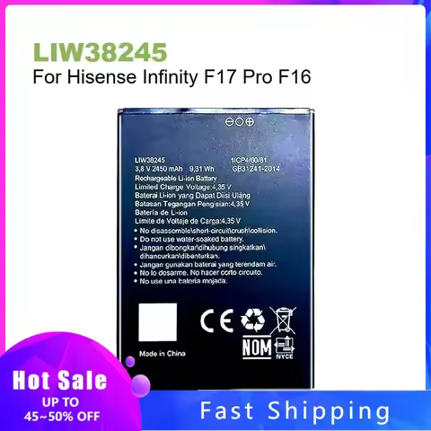 LIW38245 Replacement Mobile Phone Battery For Hisense Infinity F17 Pro F16 2450mAh