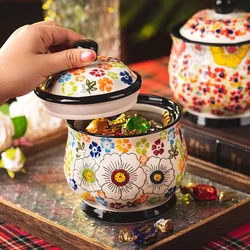Sealed tank Household ceramic grains storage storage tank Kitchen tea candy storage tank