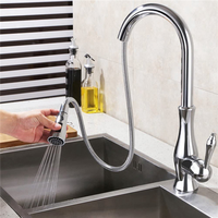 ABAH-3X Kitchen Sink Pull Down Faucet Spray Head Nozzle Pull Out Hose Sprayer Replacement Part Faucet Head - Brushed Nickel