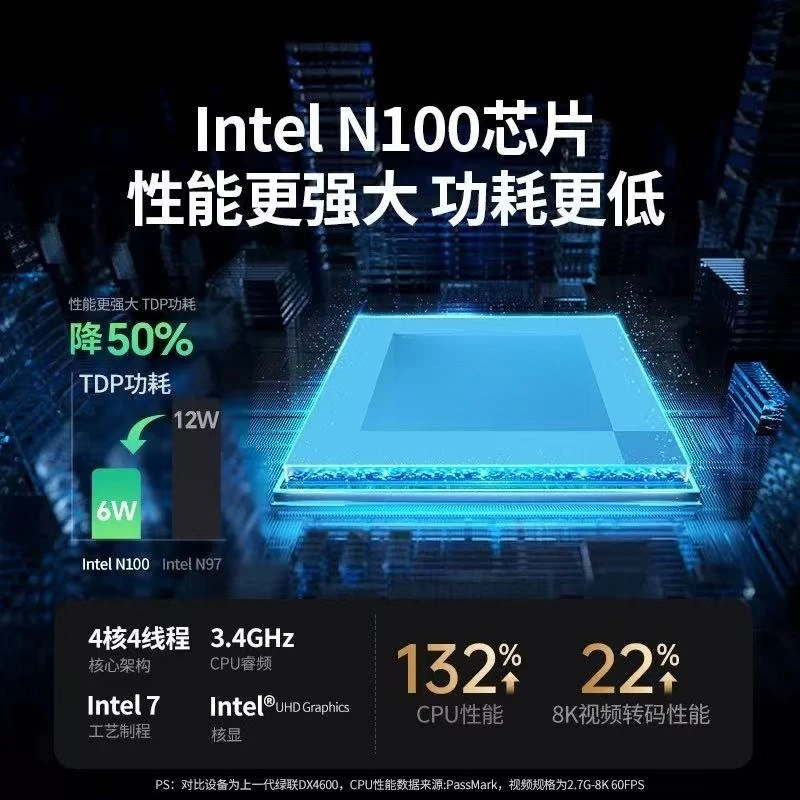 Private Cloud DXP4800 Four-Bay NAS Home Network Storage Server AI Photo Album N100