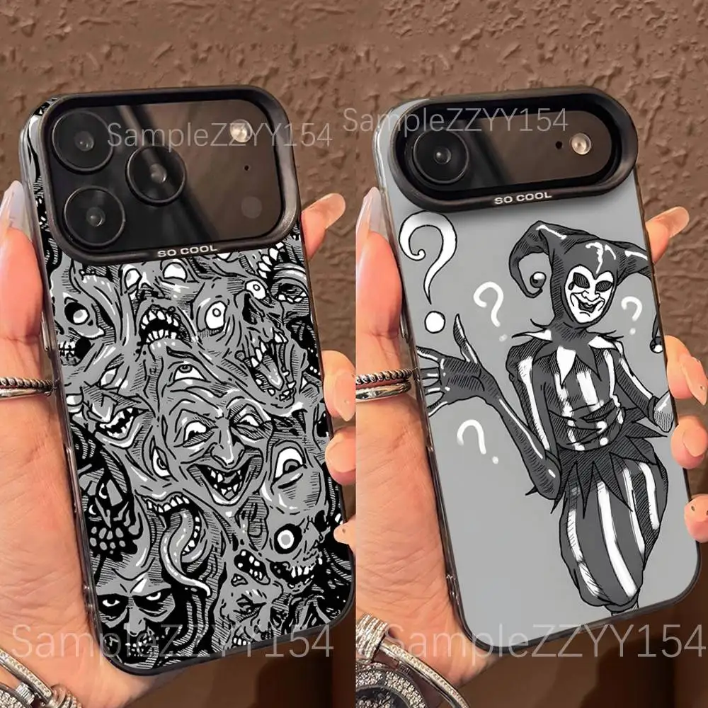 

Чехол для телефона Phasmophobia Tarot Card для iPhone 17,16,15,14,13,12,X,8,Pro,Max,Plus,E,SE4,Air,Mini Black IMD Matte