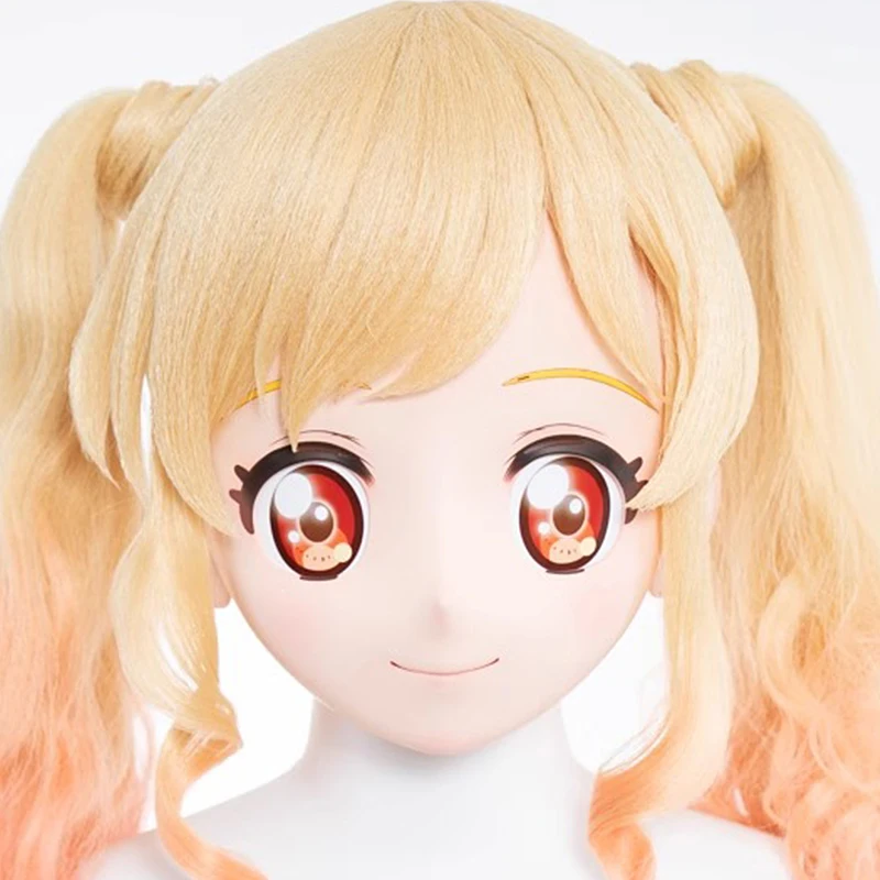 

(MEO206) Customize Handmade Full Head Lockable Crossdress Male to Female Japanese Cartoon Anime Game Character Kigurumi Mask