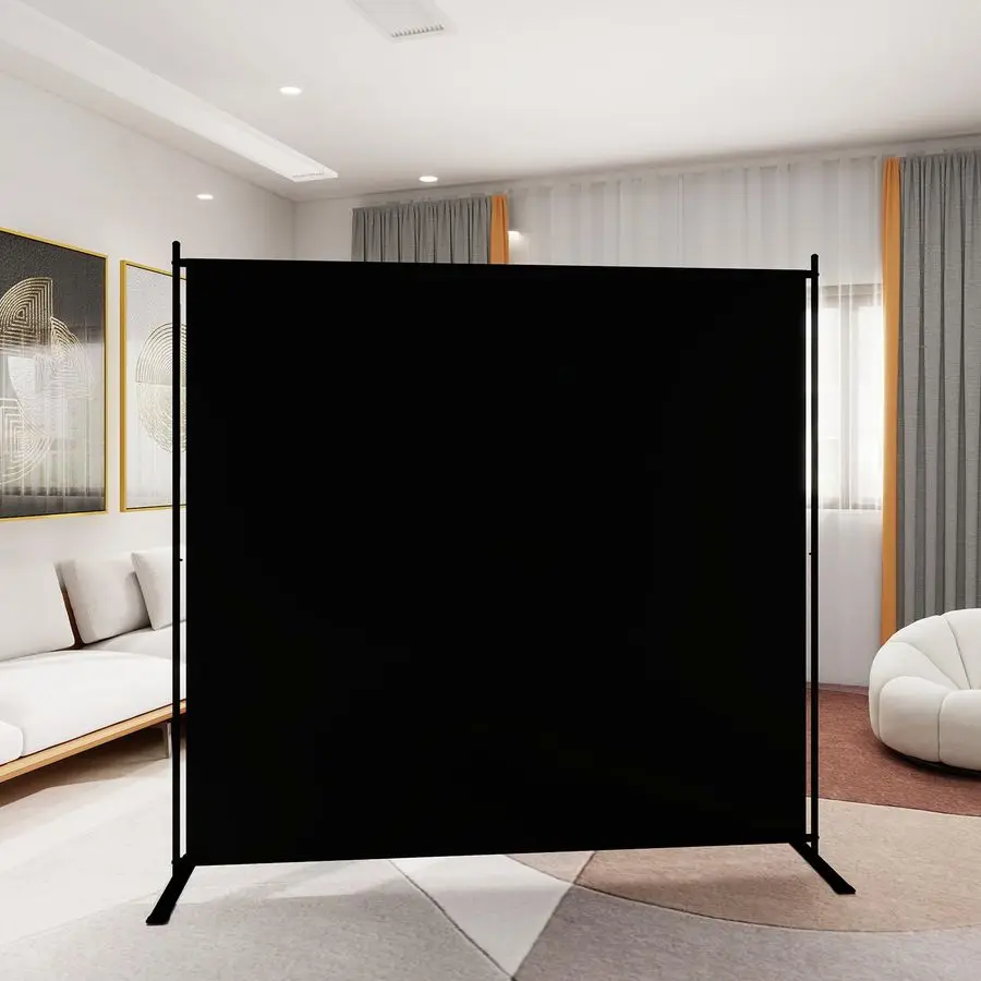 

1Panel Folding Room Divider, 6ft Tall Portable Privacy Screen Wall for Home and Office, Modern Freestanding Partition Separator