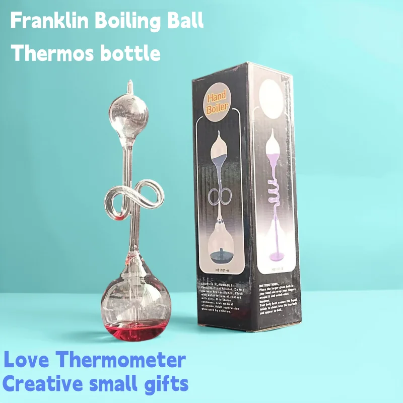 Aides pédagogiques de la physique, créativité des expériences scientifiques des étudiants, thermos à boule bouillante Franklin, thermomètre d'amour Shopee, nouveauté à