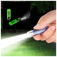 zlangsports Mini Keychain Flashlight IP65 Waterproof USB Rechargeable Camping Light Magnetic Warning Fluorescent Torch