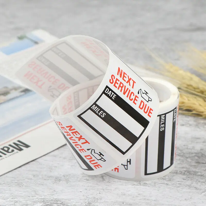 5/100pcs Oil Change Maintenance Service Reminder Stickers Practical Universal "next Service Due" Car Sticker Window Sticker 
