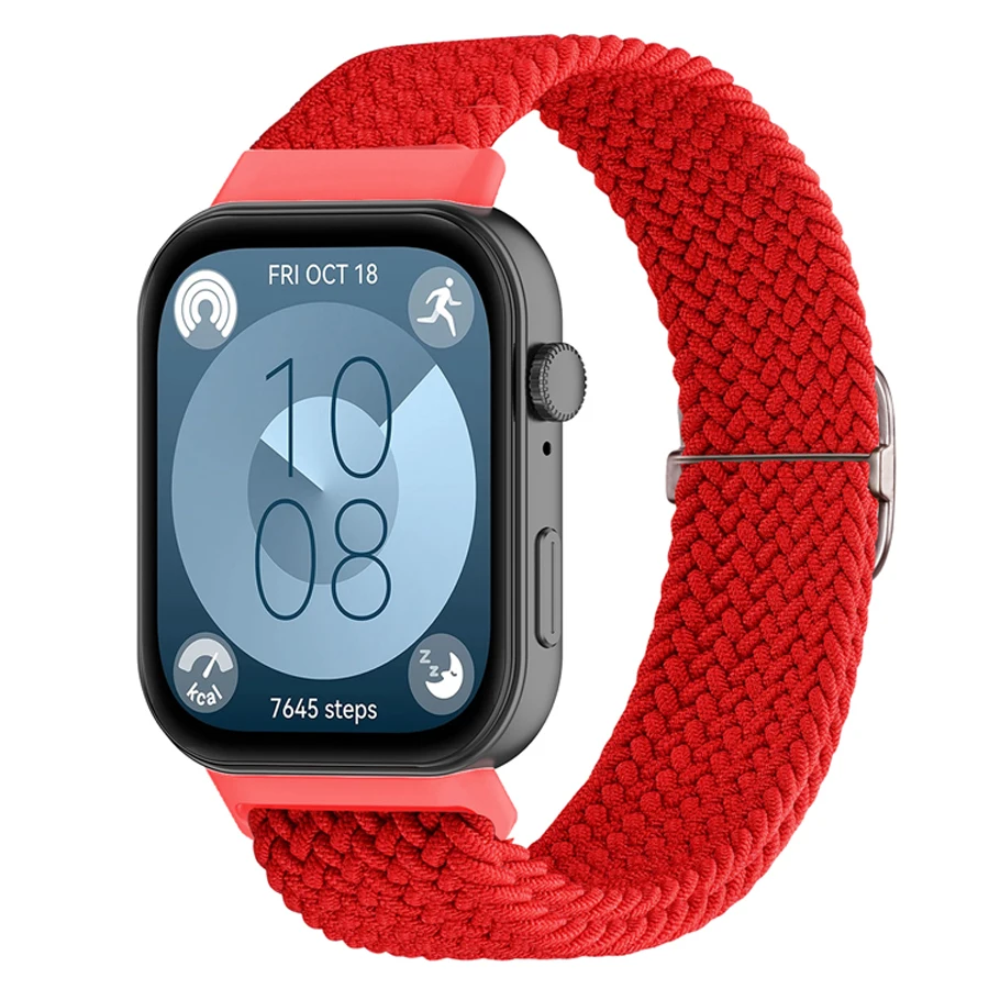 Gevlochten elastische nylon band voor Huawei Watch Fit 5/4/3 armband vervangende polsband voor Huawei Watch Fit 4 Pro/5 Pro riem
