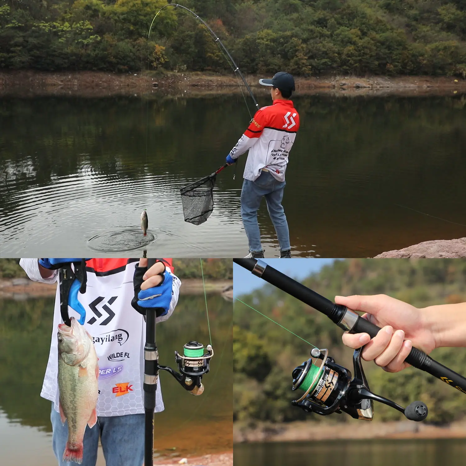 Sougayilang Fiberglass Telescopic Fishing Rod 2.1-3.0m Lightweight and Easy to Carry for Various Water Bodies Fishing Preference