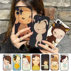 Yoshitomo Nara Phone Case Silicone Soft for iphone 15 14 13 12 11 Pro Mini XS MAX 8 7 6 Plus X XS XR Cover