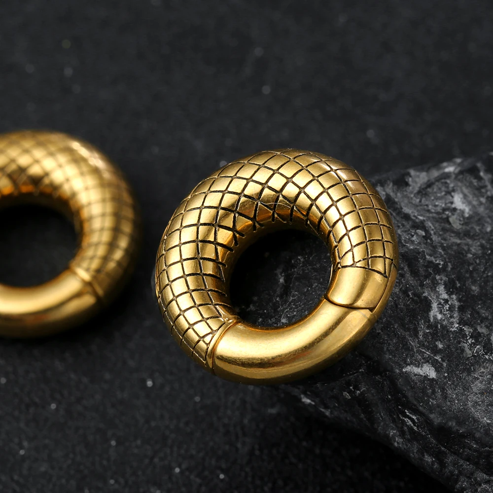 Giga 6mm Ear Hoop Stretcher Weights for Stretched Ears, 2g Stainless Steel 316L Ear Plugs Hanger Expander Body Piercing Jewelry