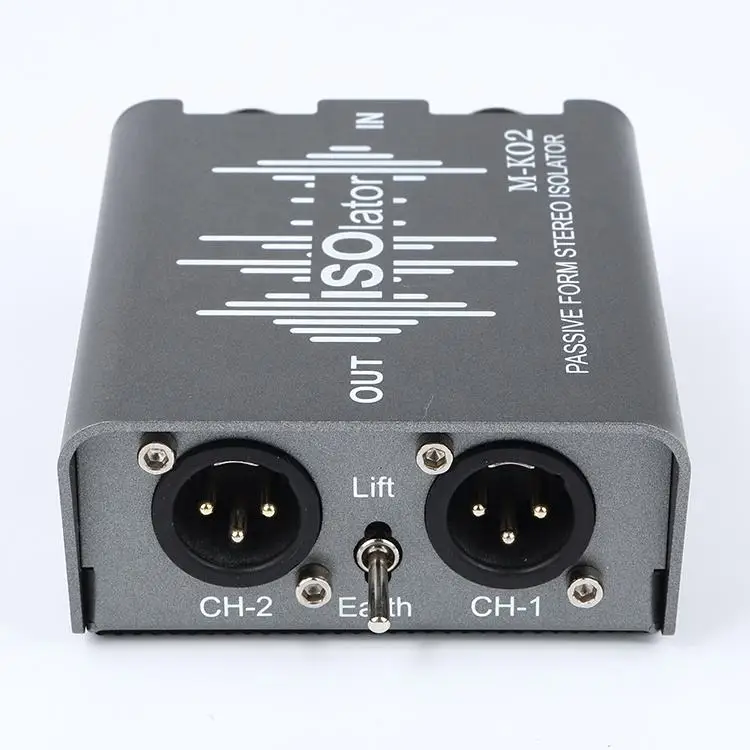 

2 Channels XLR Passive Hum Eliminator Box for Audio Equipments Ground Loop Isolator Noise Filter for Audio Systems Speaker