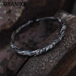 XIYANIKE Male Retro Carved Feather Cuff Bracelet For Men Women Punk Fashion New Jewelry Couple Gift Party Birthday