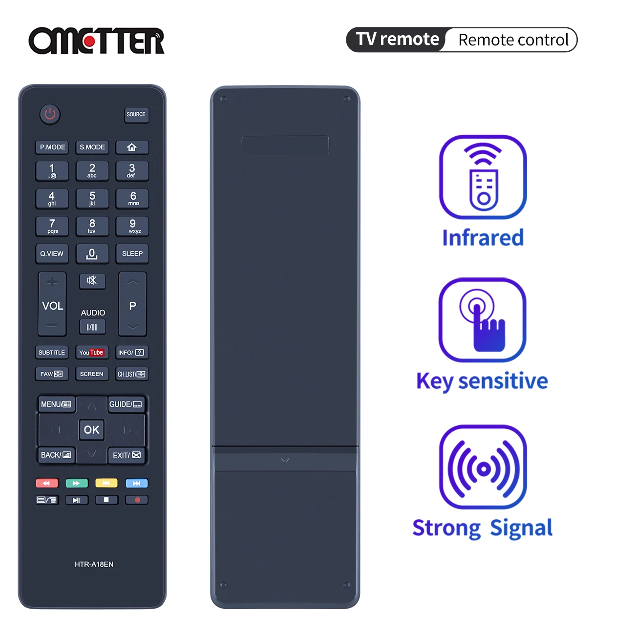 Suitable for Haier TV Remote Control  HTR-A18EN LE32K5000TN LE40K5000TF LE55K5000TFN