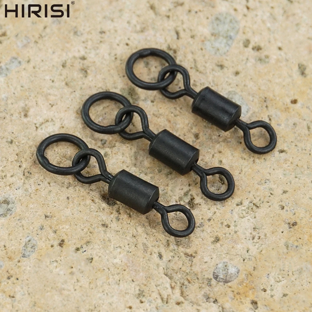 Hirisi AE044 Schnellwechsel-Schnalle Solider Ring Karpfenhaken Zubehör in Box Karpfenangeln