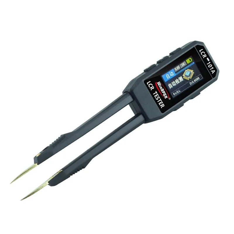WinAPEX LCR-101A Smart Tweezer LCR Meter Auto Identify SMD L C R ESR D Q Tester 6 Freq IPS Display for Electronics Repair