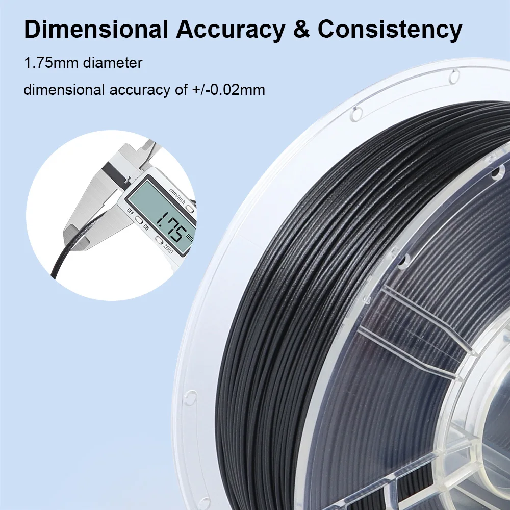 Newest Carbon Fiber PETG PLA Plastic For 3D Printer, High Strength 3D Printing Filament 1.75mm 1kg PLA-CF PETG-CF High Speed