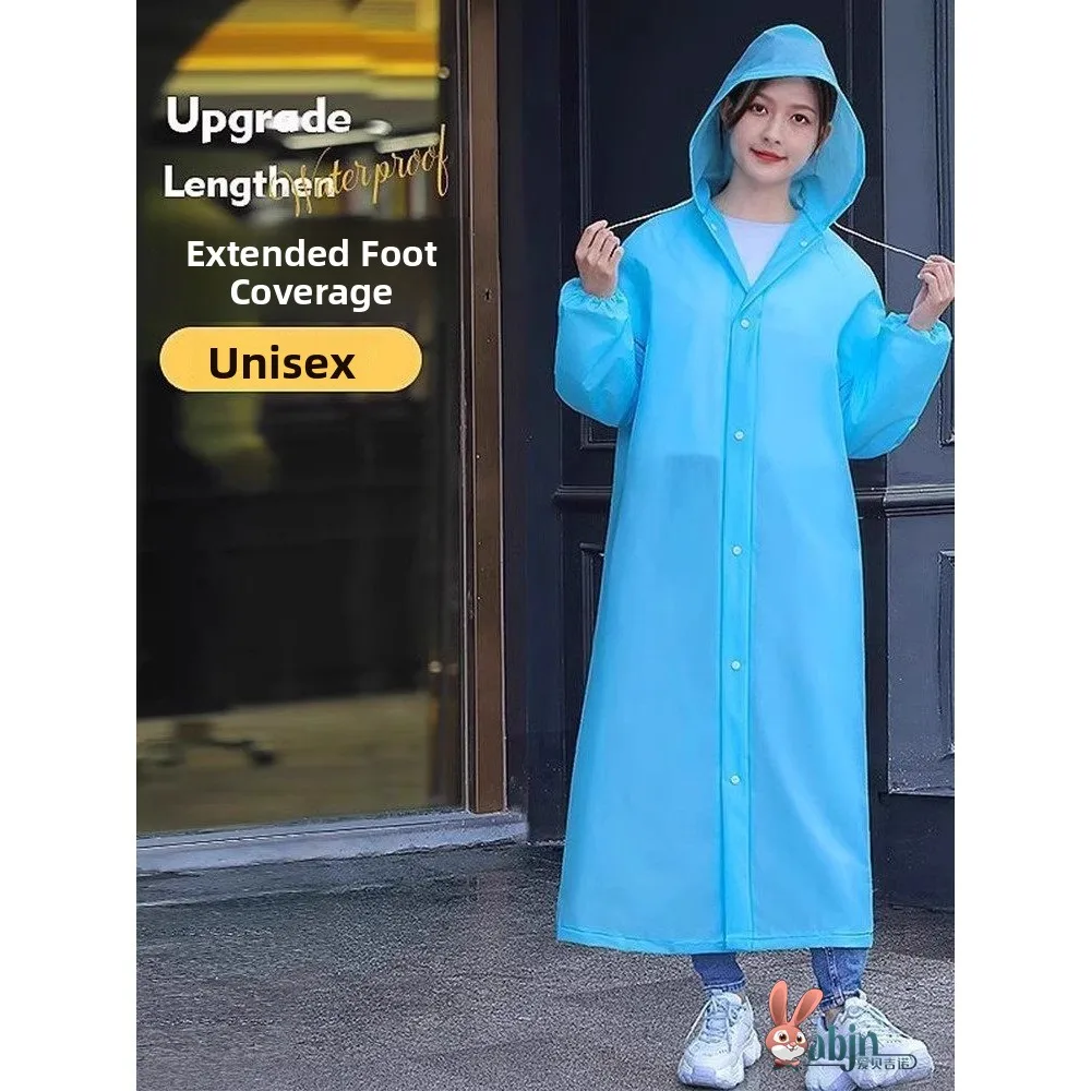 

Thickened Long Full Body Transparent Raincoat Portable One-Piece Outdoor Climbing Travel Universal Single Person Rainwear