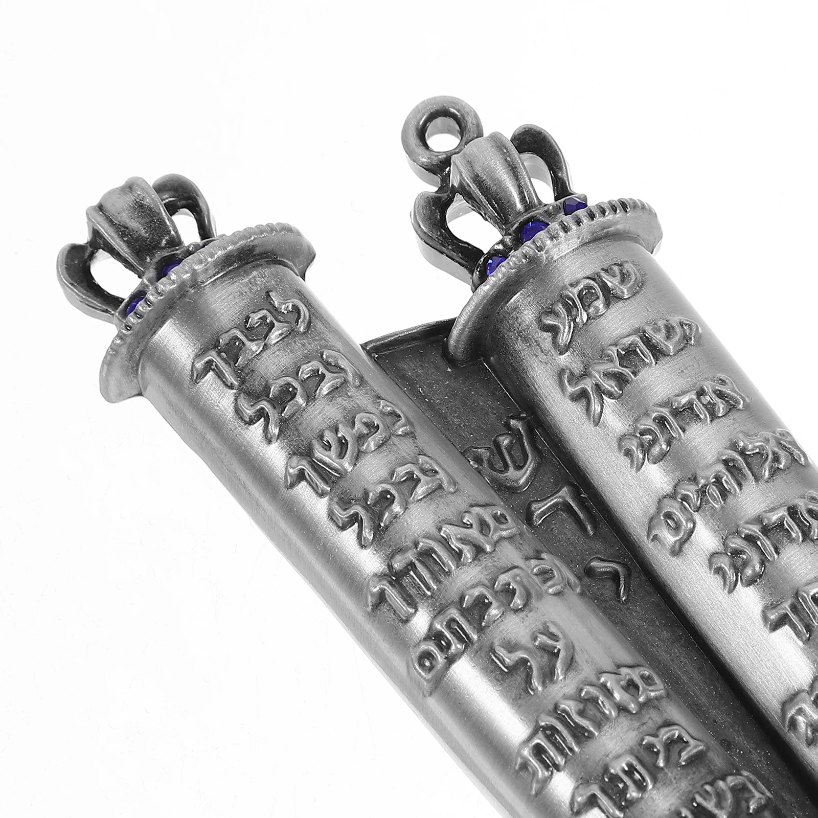 

Metal Mezuzah Simple 2 Hole Design Home Decor Jewish Blessing Door Scroll Set Appearance Compact Size Religious House