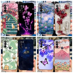 For Motorola Moto G31 Case XT2173-3 Fashion Flower Butterfly Silicone Soft Cover For Moto G51 G71 5G XT2169-1 G 31 MotoG31 Funda
