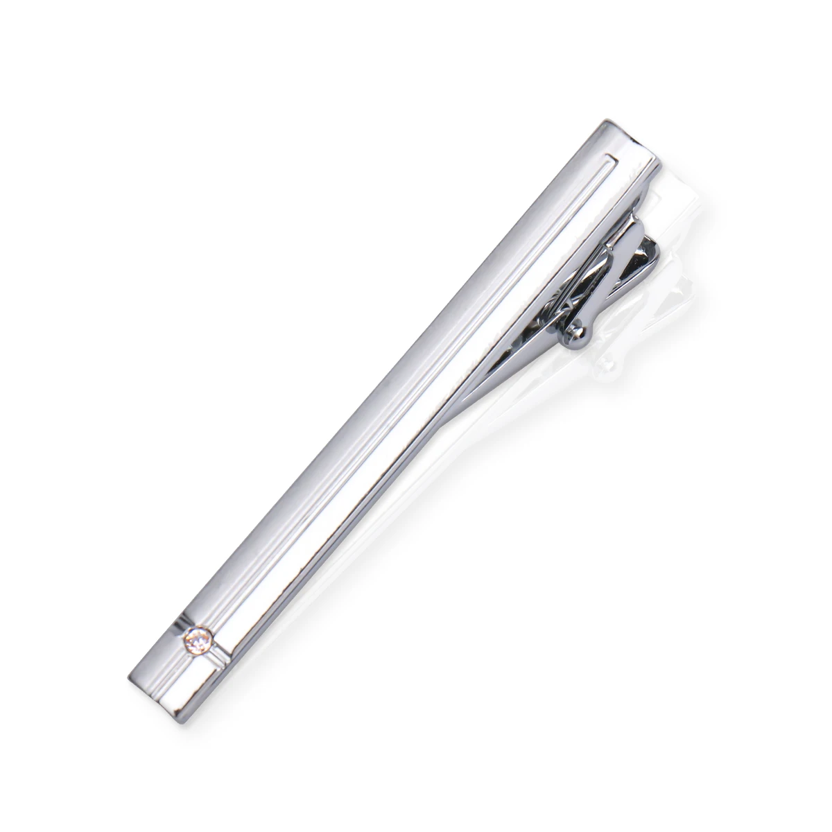 Tie Clip MIX 8pcs Silvery Color Metal Necktie Clip For Men Wedding Gentleman Ties Bar Crystal Pin For Men Accessories Jewelry