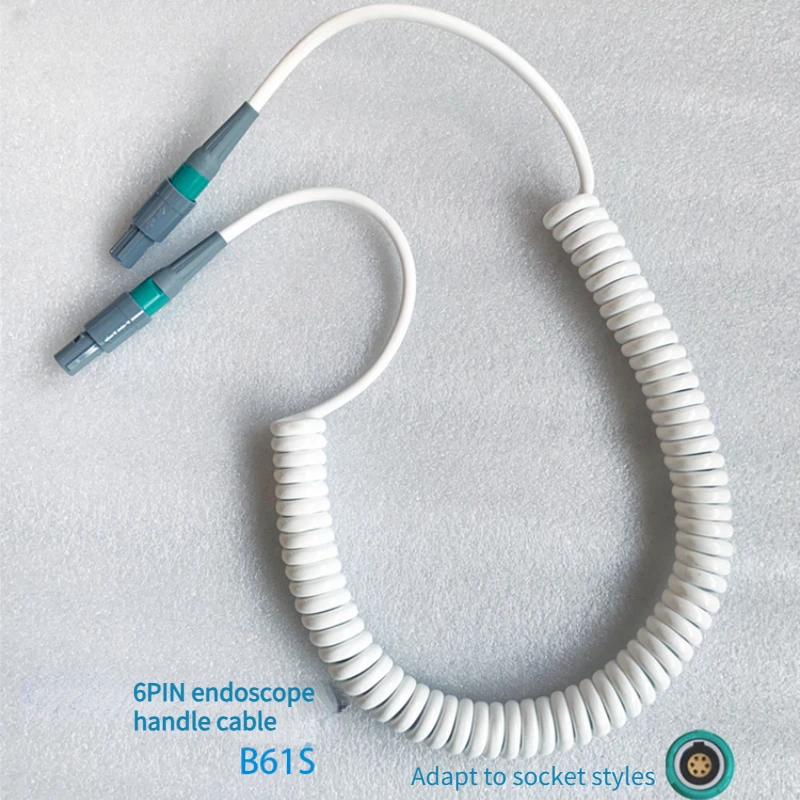 

Dental Intraoral Endoscope Spring Spiral Telescopic Two End 6-pin Plug Connection Wire Endoscope Handle Wire