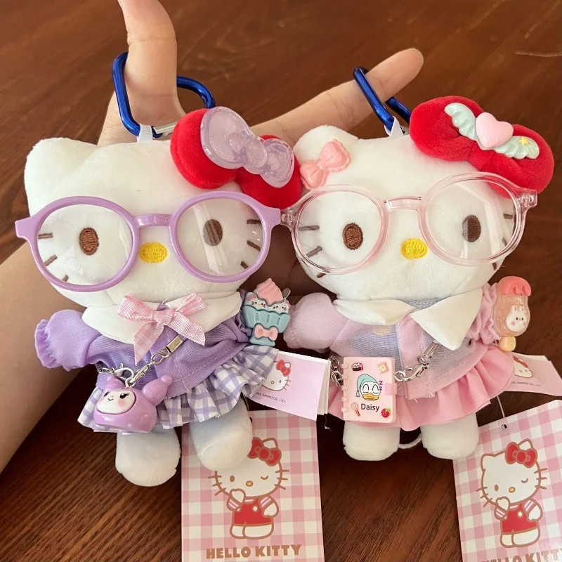 Sanrio Cartoon Hello Kitty Pluche Sleutelhanger Hanger Dagelijkse Rugzak Gepersonaliseerde Mode Accessoires Kinderfestival Geschenken