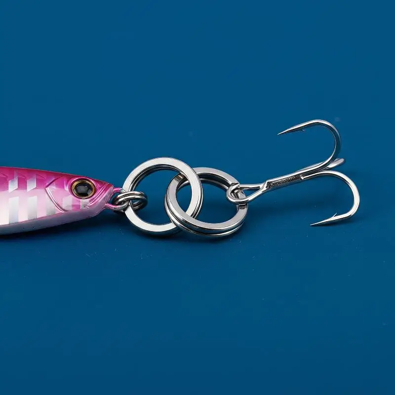 Fishing Split Rings Connector Set 250Pcs 5 Sizes Rustproof Stainless Steel for Lure Bait Fishing Tackle Accessories