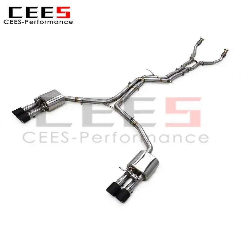 CEES Exhaust System Auto Parts for Audi A6 3.0T 2012-2023 Stainless Steel Racing Valved Catback Exhaust Pipe System