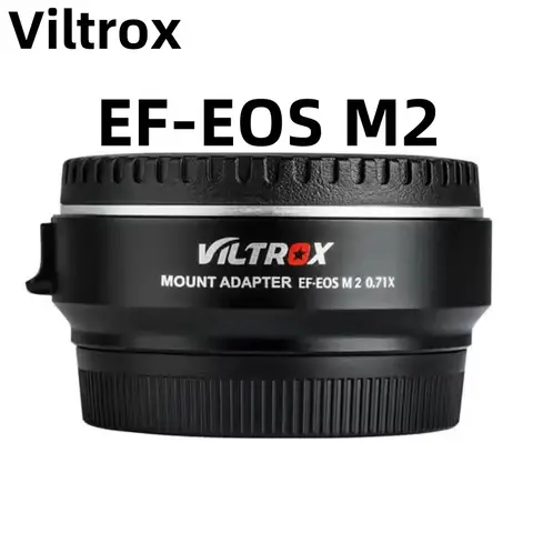 Viltrox EF-EOS M2 Auto-focus Lens Adapter 0.71X Reduce Speed Booster Turbo for Canon EF Series Lens for Canon EF-M Cameras