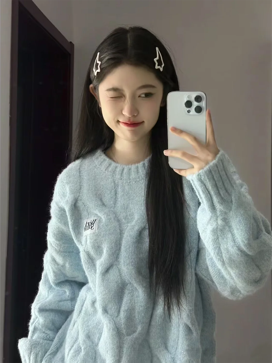 Korean Sle Thiened Loose Women's Knitted Sweater round Ne Soft Cozy Versatile Autumn Winter New Arrival Online Exclusive