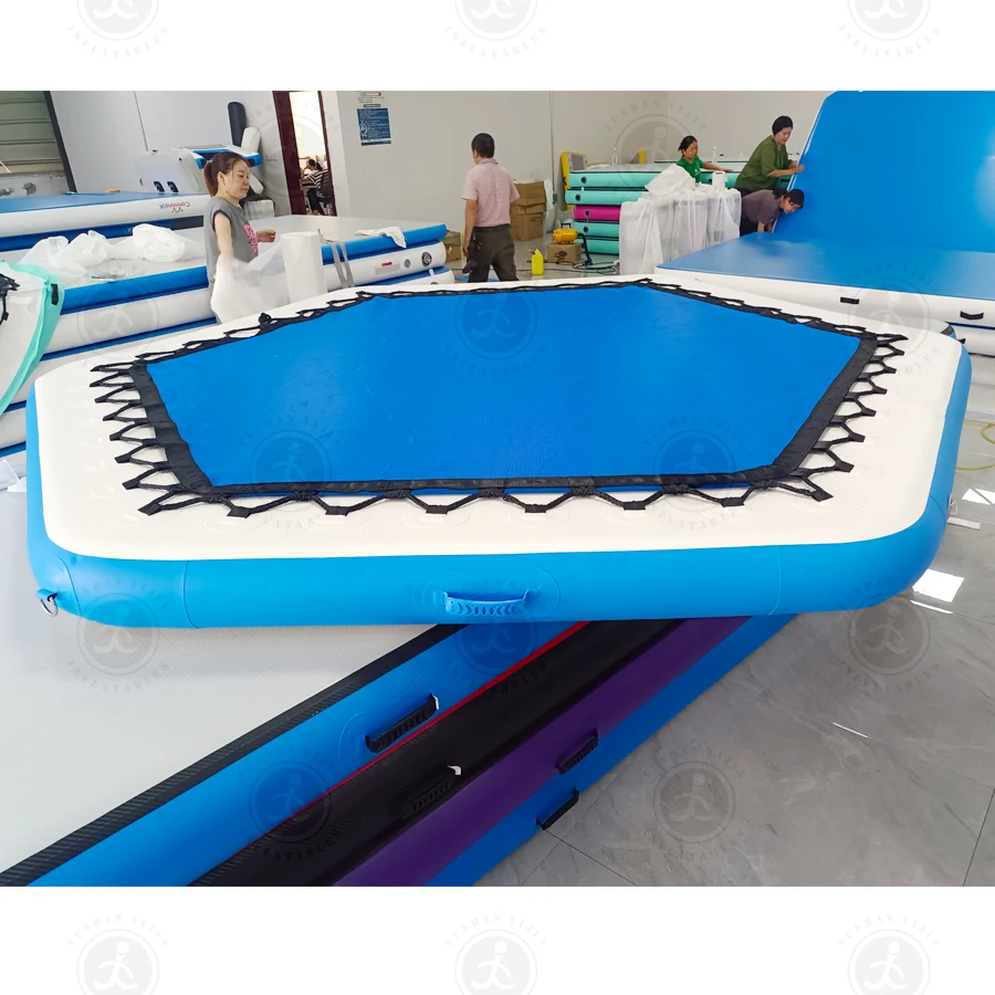 8FT 10FT Hexagon Round Sun Pad Water Float Hammock Lounger Water Floater Pool Floats For Adults Inflatable Floating Platform