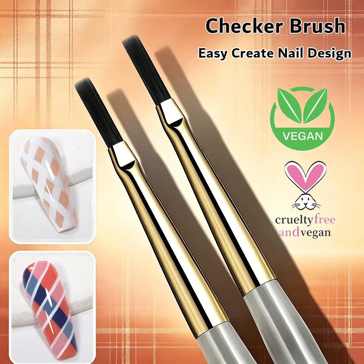 AS Nail Art Brush Checker Nail Drawing Painting Line Brush Nail Art Tool Acrylic Painting Brushes DIY Design Manicure Tools