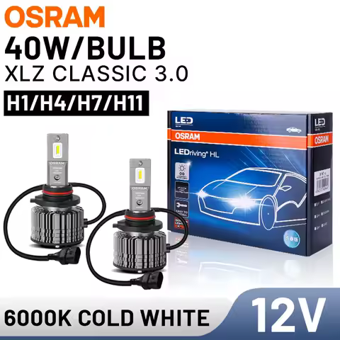 OSRAM H7 H4 H1 LED Headlight Bulbs 40W 6000K H8 H11 9005 9006 HB3 HB4 HIR2 9012 Fog Lights With Copper Tube Auto Car Lamps Mini
