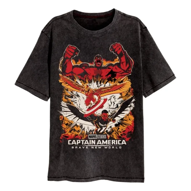 

Summer Hot Selling Marvel Captain America Brave New World T-shirt Print Pattern, Unisex Round Neck Short Sleeved T-shirt