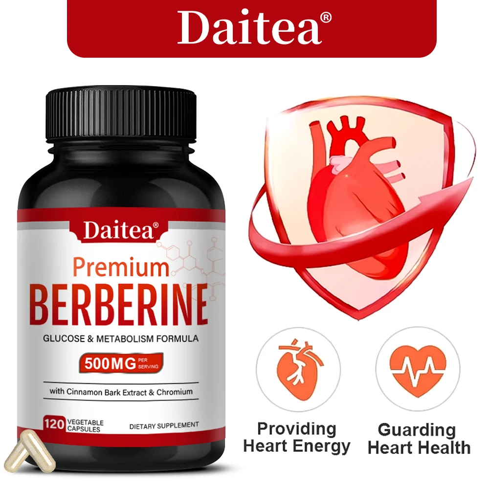 

Berberine Capsules - Support Overall Health and Immune Function, Promote Digestion, Enhance Energy, Anti-oxidant and Anti-aging