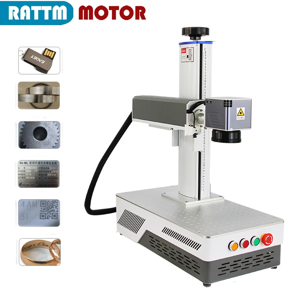 30W 20W 100W MAX Raycus Table Fiber Laser Marking Engraving Machine JPT MOPA Lightburn / EZCAD2 For Metal Jewelry Steel