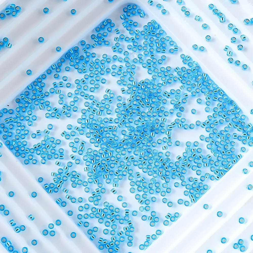 Aus Japan importiert, 15/0 TOHO 1,5 mm silberbeschichtete runde Perlen, Schmuckzubehör, 10 g, wird für Perlenstickereien und feines Perlenweben verwendet. – Detail 6