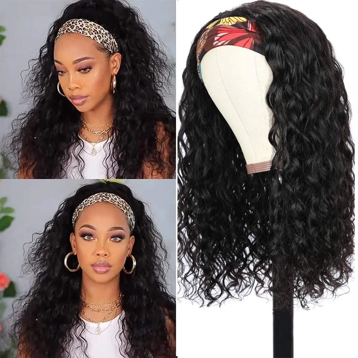 สั้น Curly Pixie ตัดวิกผม Water Wave Remy 100% บราซิลผมมนุษย์ผ้าพันคอวิกผมสําหรับผู้หญิงเครื่องทําวิกผมยาวตรง