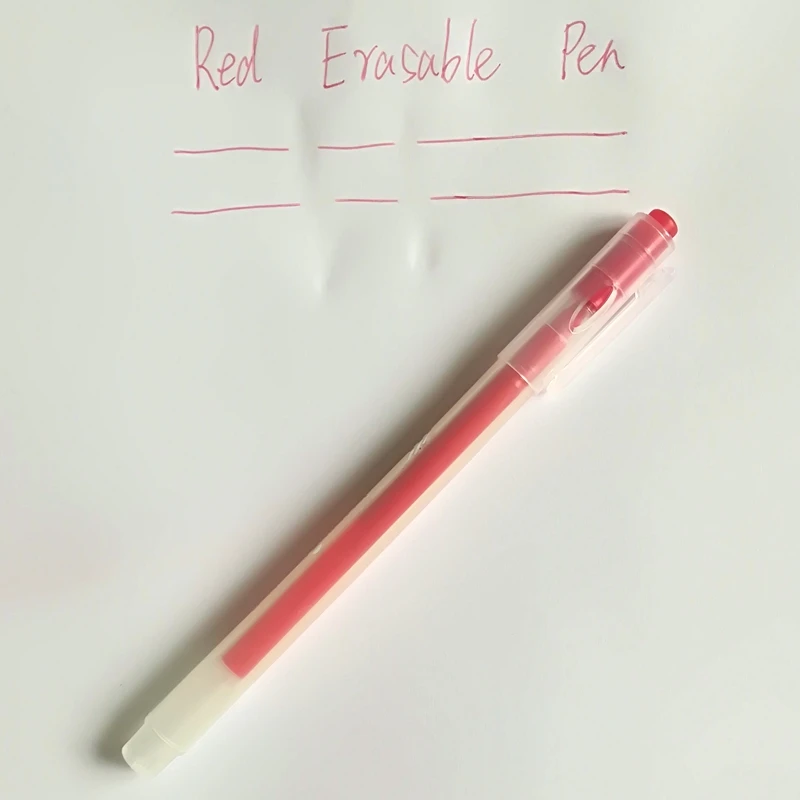 Retractable Red Erasable Gel Pens, Fine Point Pens, Clicker Pens for Planners and Crossword Puzzles, 0.7mm