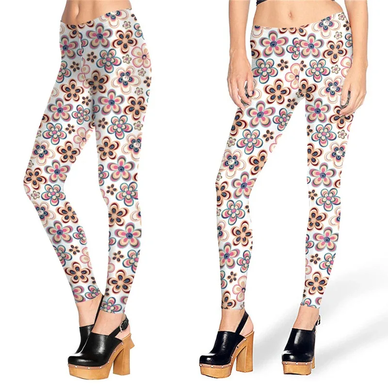 

Повседневные женские леггинсы с цветочным принтом, женские леггинсы со средней талией и скелетом, леггинсы для йоги с цифровой печатью, брюки для спортзала, узкие брюки для тренировок