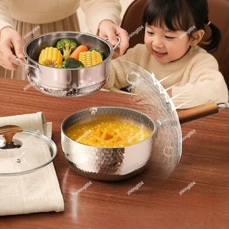 Titanium Saucepan Multi‑Function Small Cooking Pot for Noodles Porridge Baby Food Stew Boil